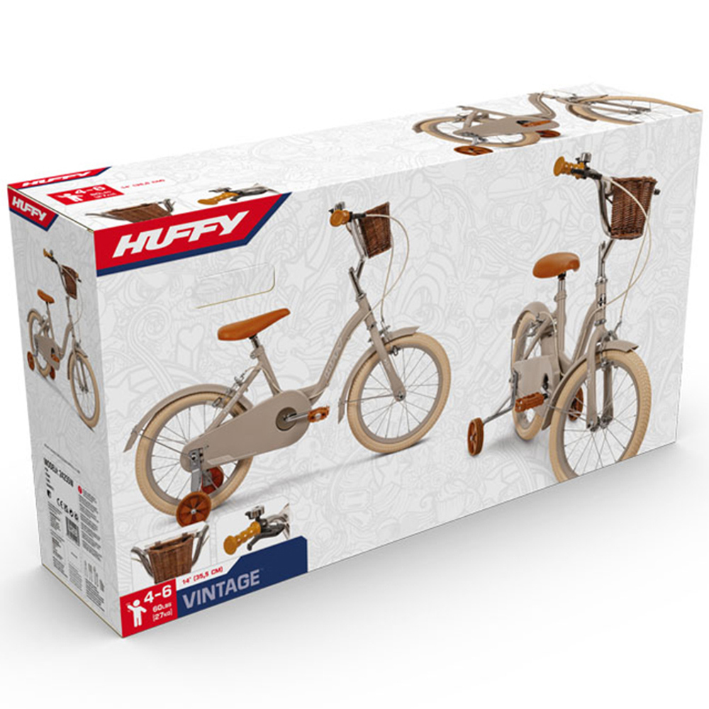 Huffy Vintage Kids Single Speed 14 inch Warm Grey Bike Image 6