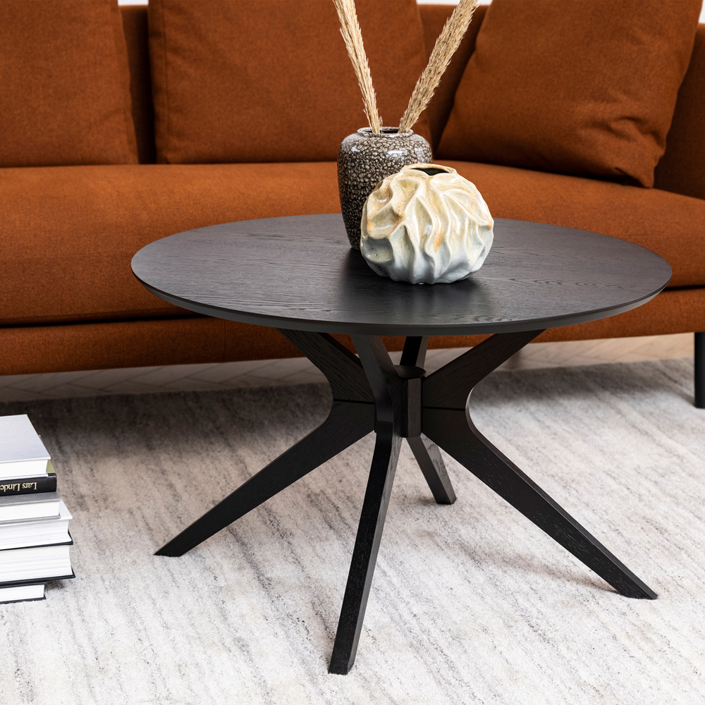 Florence Duncan Black Round Coffee Table Image 7