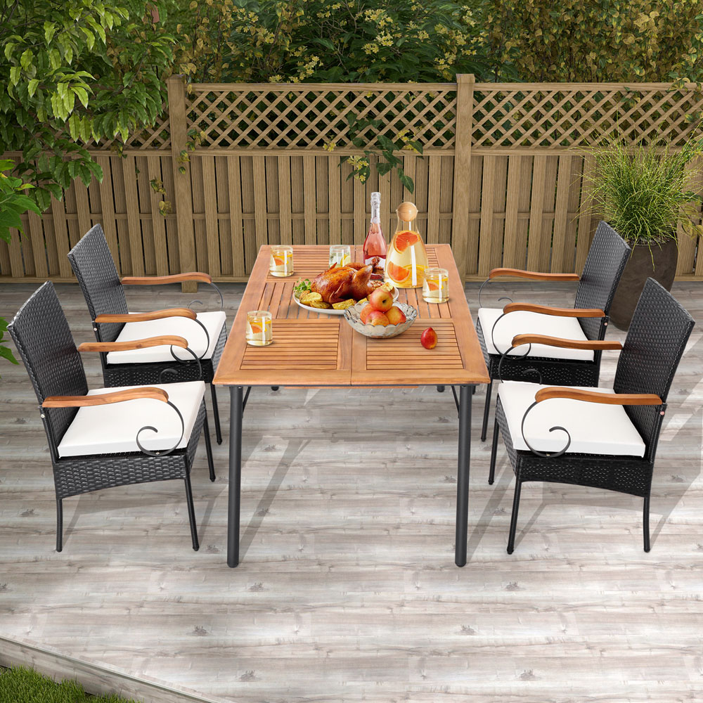 Costway Set of 2 Wicker Garden Chair Image 3