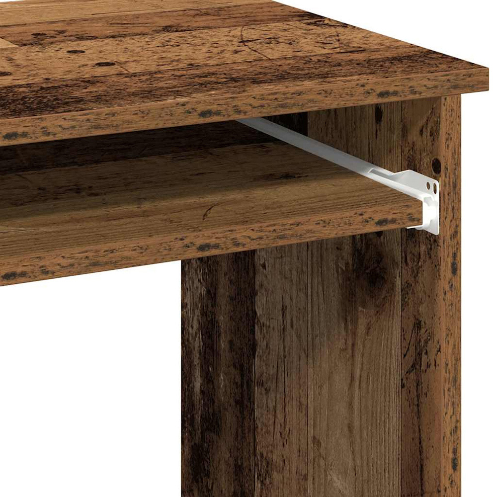 vidaXL 3 Shelf Compact Desk Black Image 7