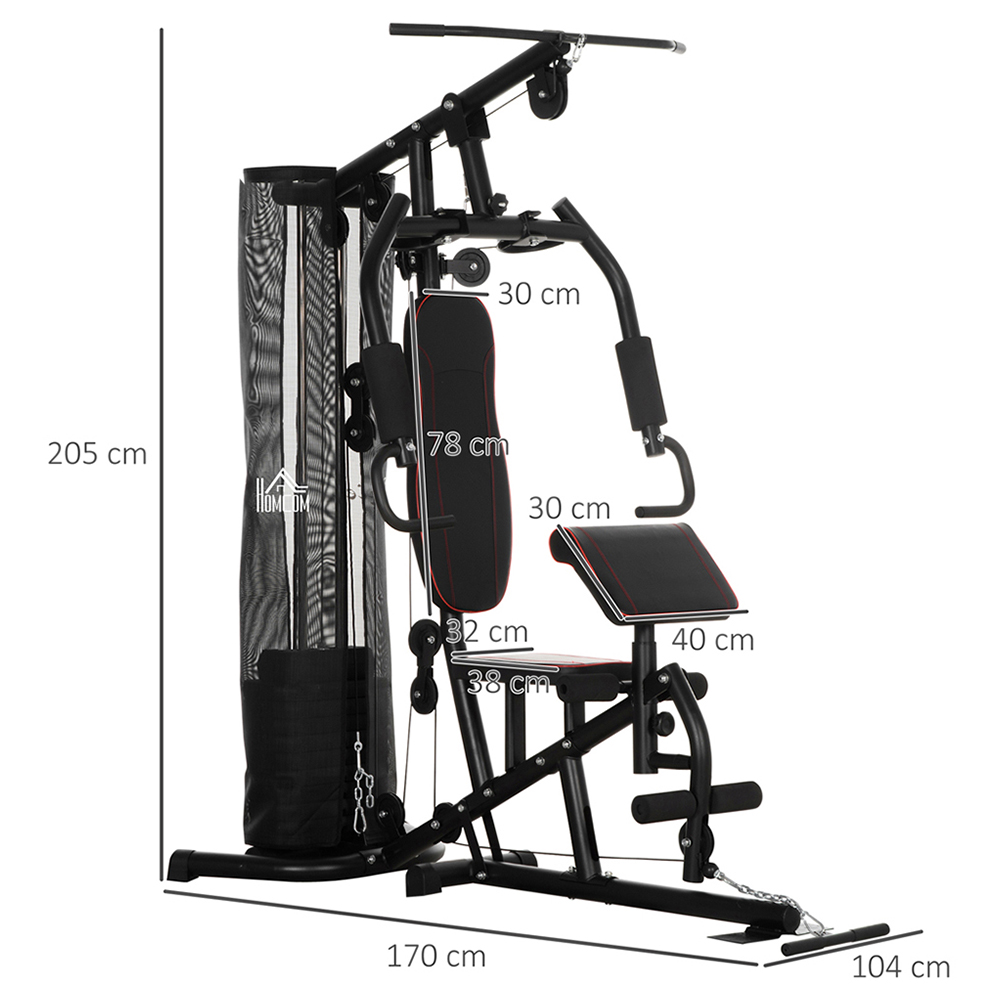 HOMCOM Multi Gym Fitness Equipment Exercise Machine Image 9