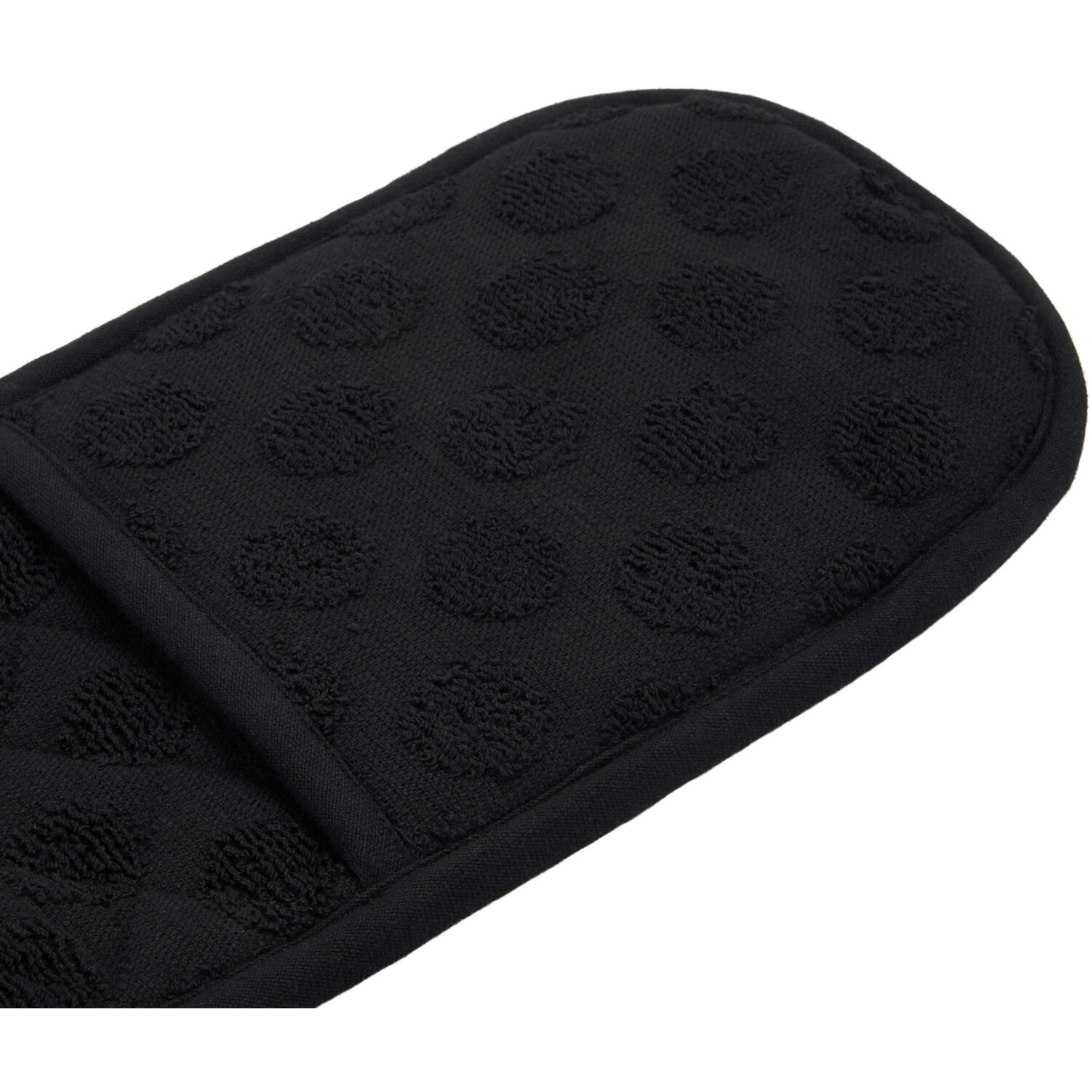 Dobby Terry Double Oven Glove - Black Image 5