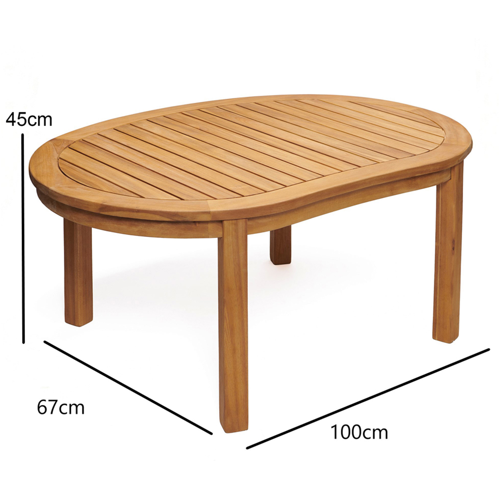 Greenhurst Woodfield Natural Outdoor Banana Table Image 5