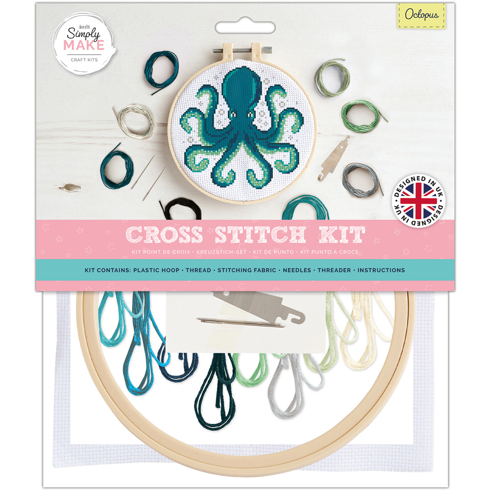 Simply Make Octopus Cross Stitch Kit Image 1