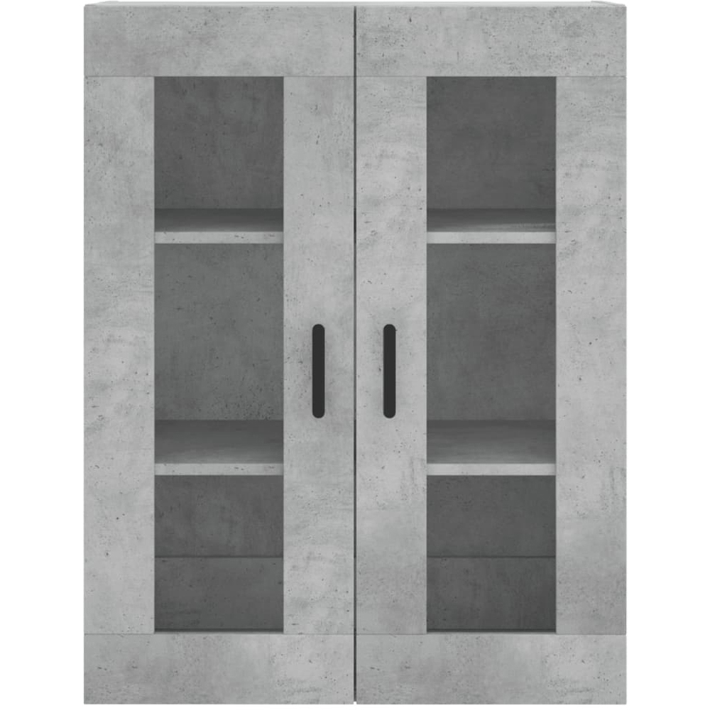 vidaXL 4 Glass Door Concrete Grey Highboard Image 6