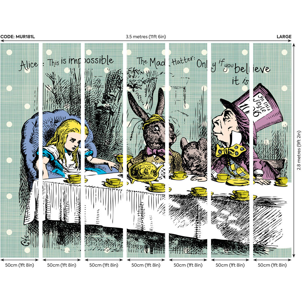 Origin Murals Tea Party Multicolour Wall Mural Image 4