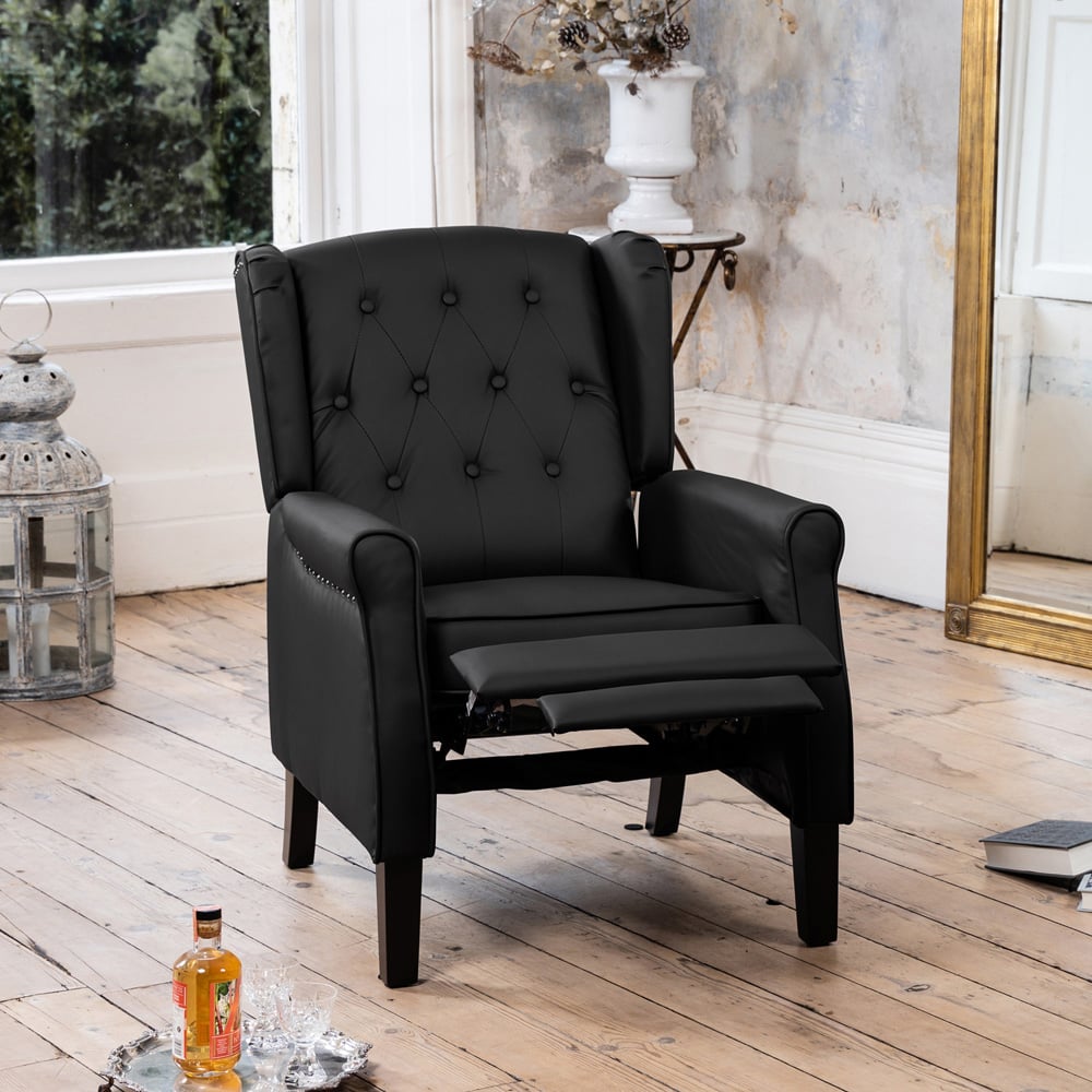 Artemis Home Galena Black Manual Recliner Chair Image 5