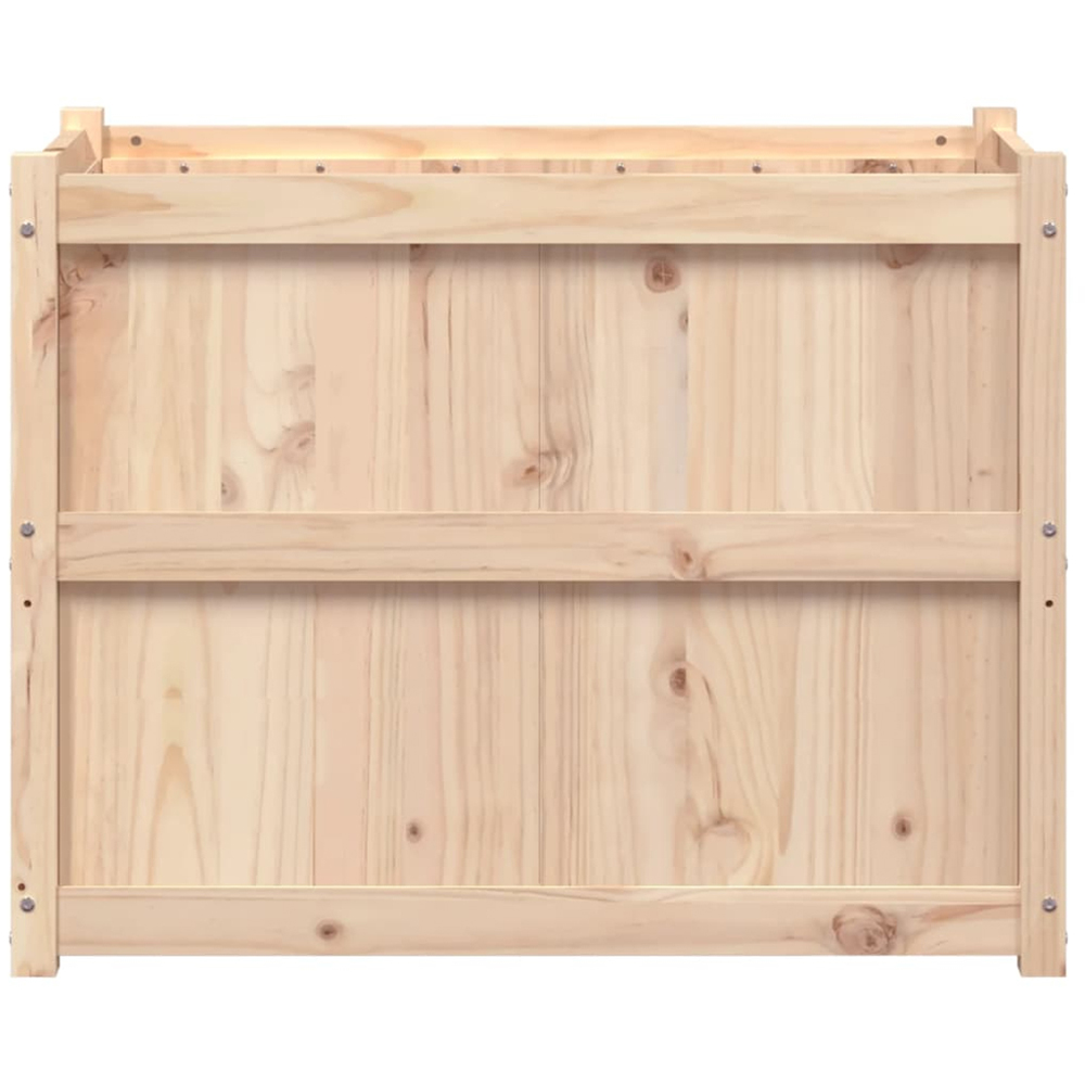 vidaXL Natural Solid Pine Wood Garden Planter Image 4