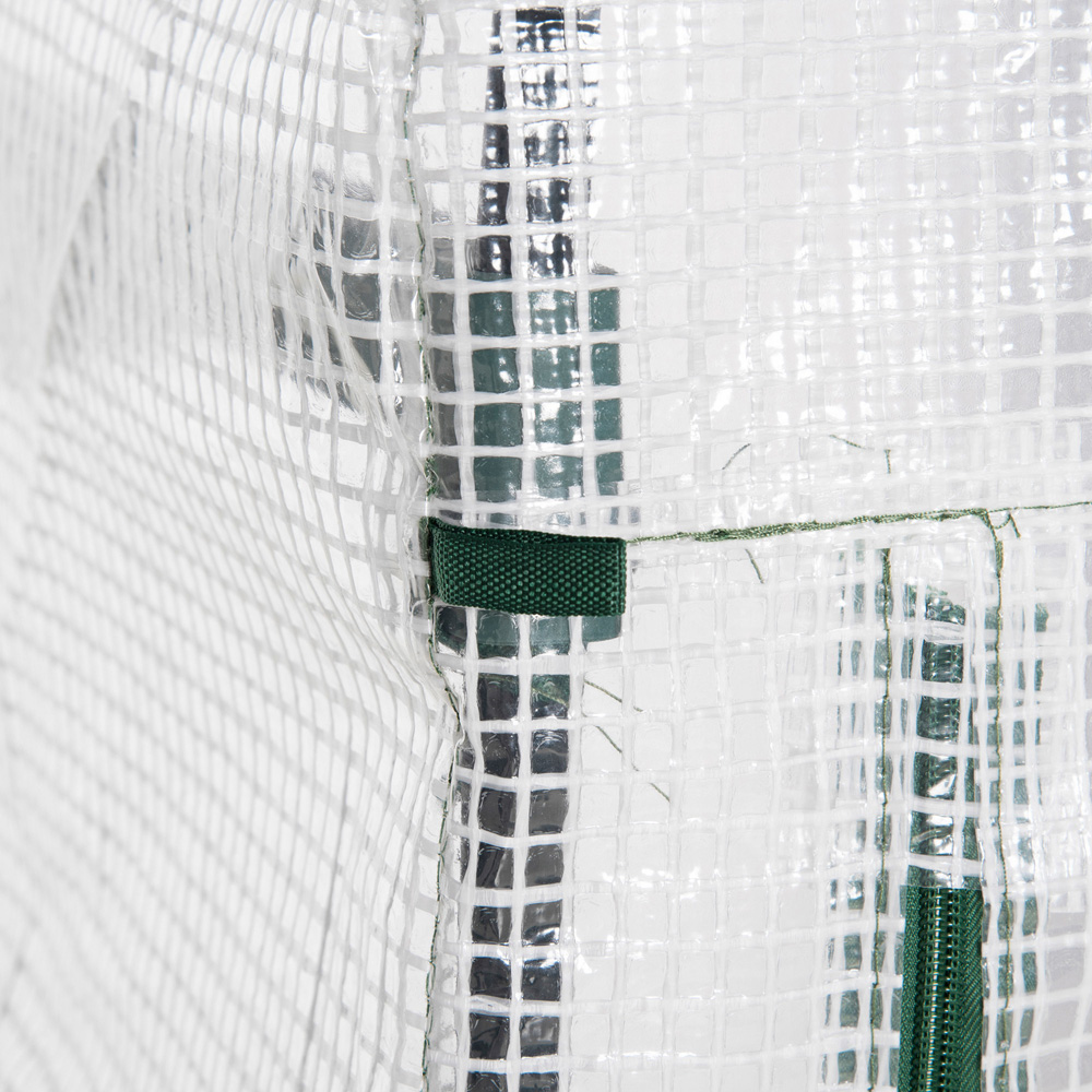 Outsunny White 2.3 x 1.6ft 4-Tier Mini Greenhouse Image 3