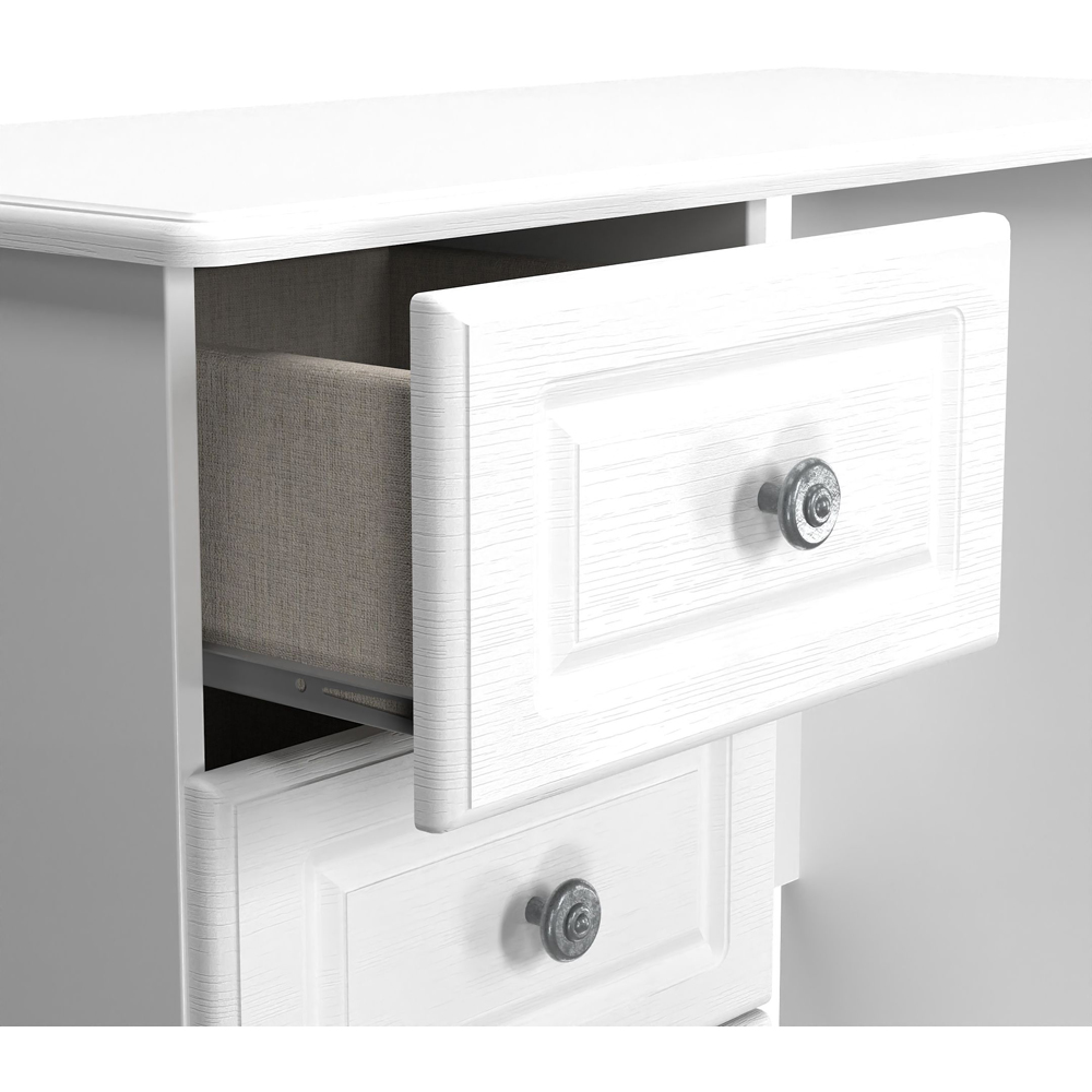 Crowndale Pembroke 3 Drawer Matt White Vanity Dressing Table Ready Assembled Image 6