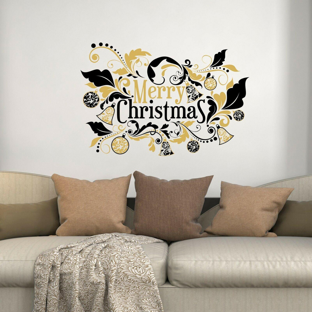 Walplus Floral Merry Christmas Self Adhesive Wall Sticker Image 3