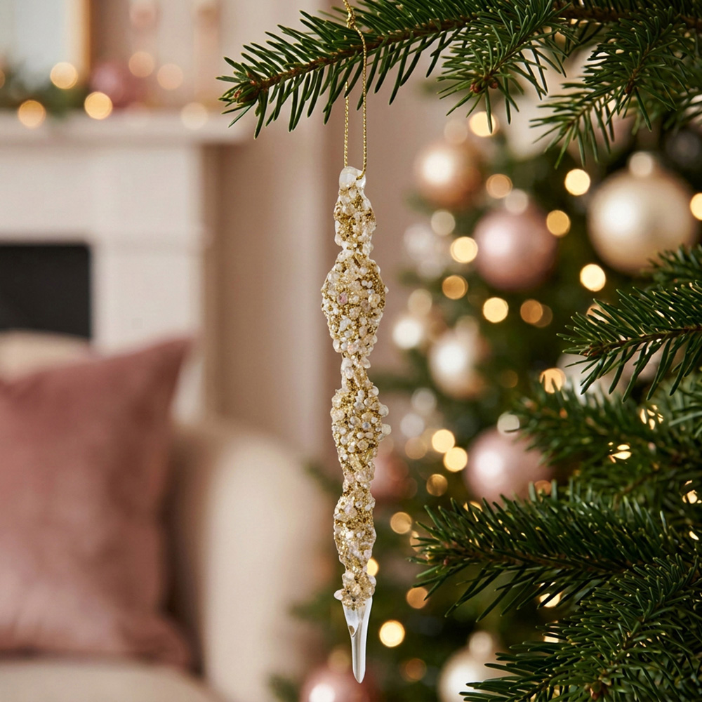 Gold Beaded Icicle Image 2