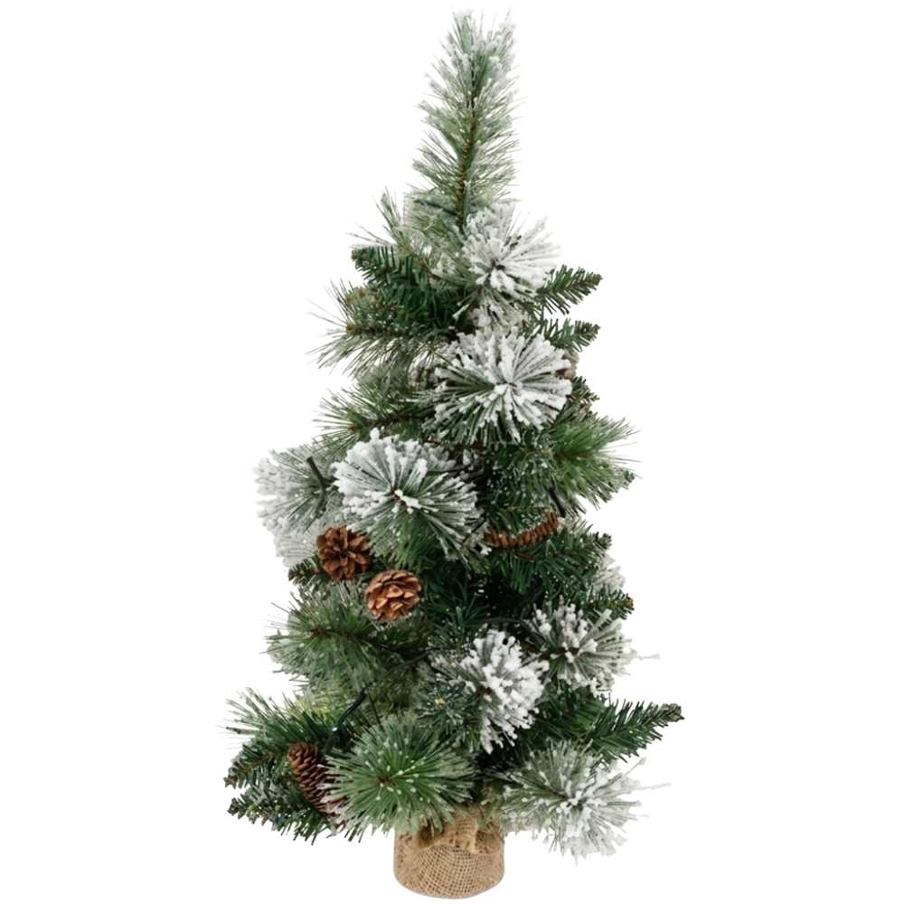 Garden Gear Warm White LED Frosted Snow Tip Artificial Christmas Tree 57cm Image 1