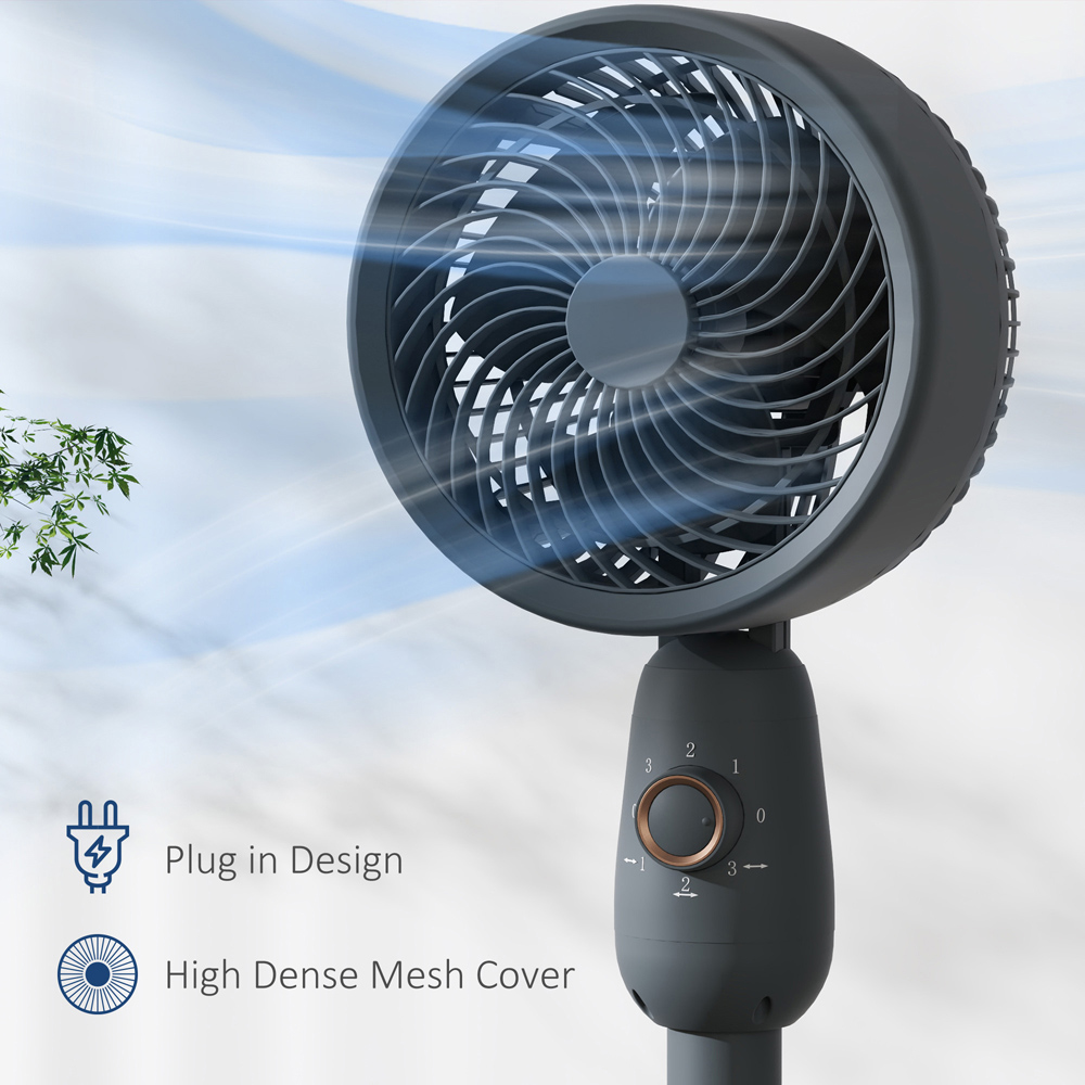 Portland Grey Powerful Air Circulator Pedestal Fan 35 inch Image 6