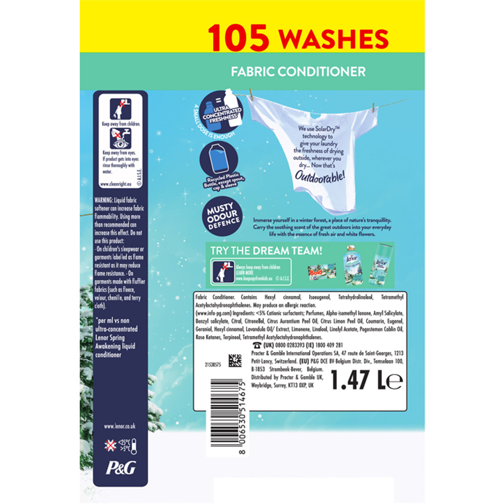Lenor Outdoorable Concentrated Fabric Conditioner 105 Woodland Wander Image 2