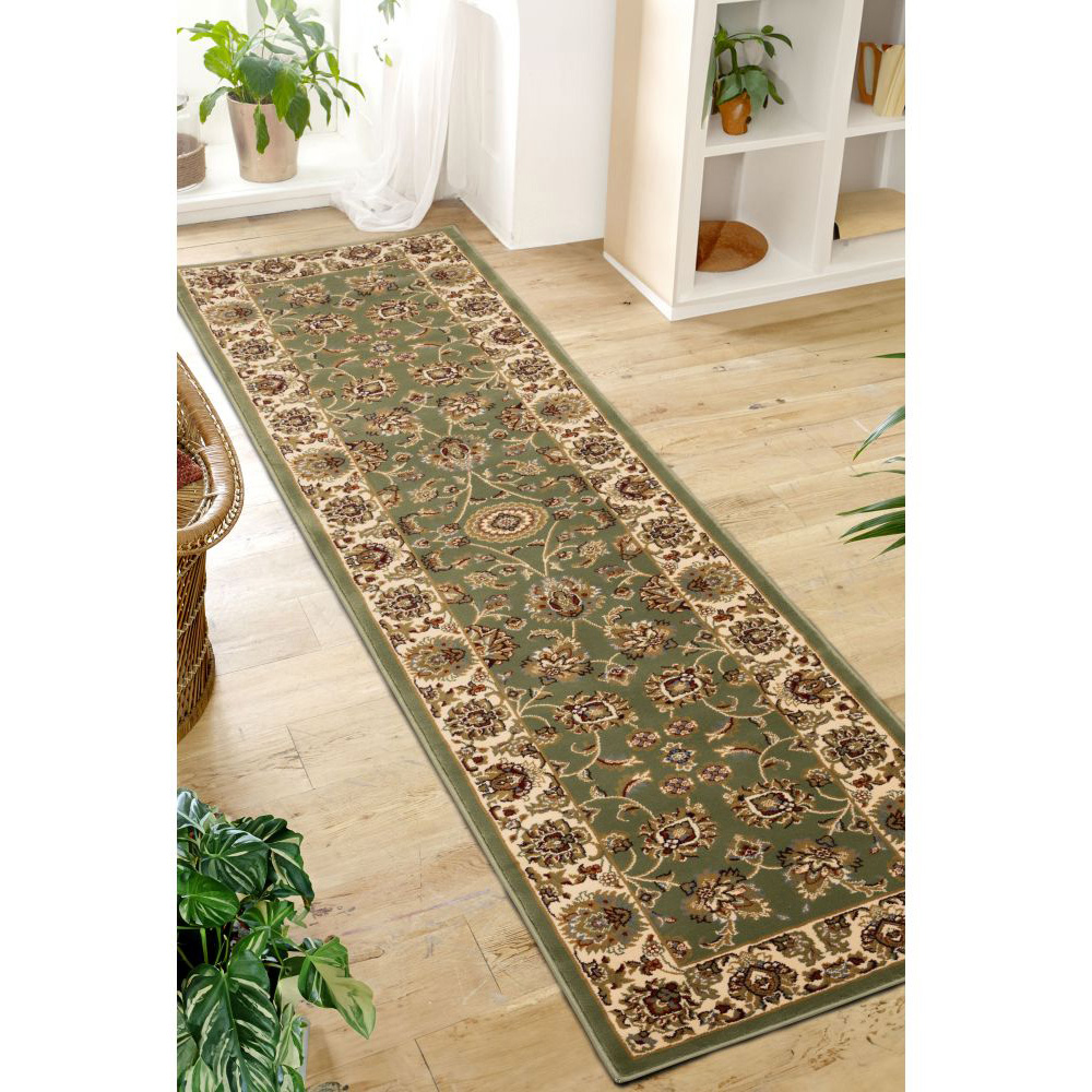 Homemaker Kellan Traditional Green Runner 60 x 235cm Image 4