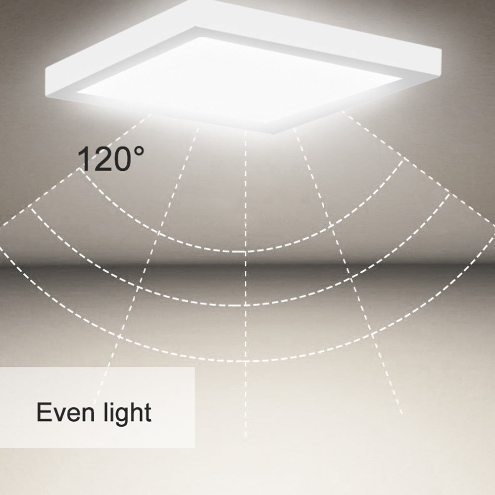 ExtraStar Cool White 12W LED Square Surface Mount Integrated Ceiling Light Image 4