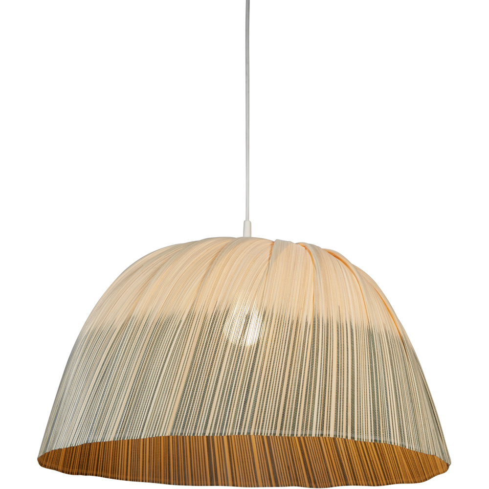 Lighting Collection Tusk Natural Bamboo Ombre Ceiling Lamp Shade 58cm Image 3