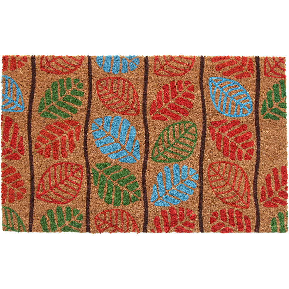 Coco & Coir Early Leaves Coir Door Mat 45 x 75cm Image 1