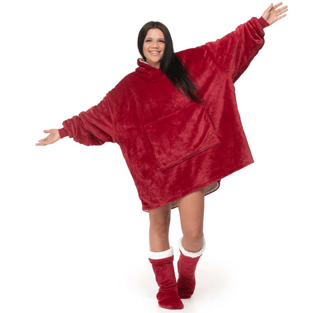 Velosso Hoodie Oversize Wine Image 2