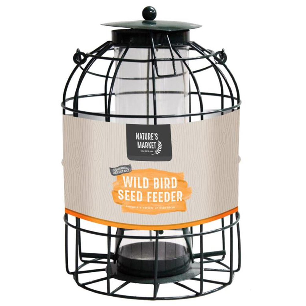 Natures Market Wild Bird Seed Feeder with Squirrel Guard 12 Pack Image 1