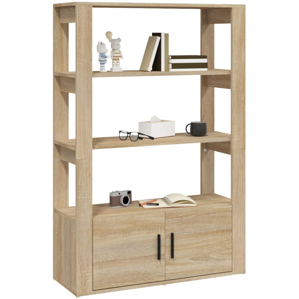 vidaXL 2 Door 3 Shelf Sonoma Oak Sideboard Image 3