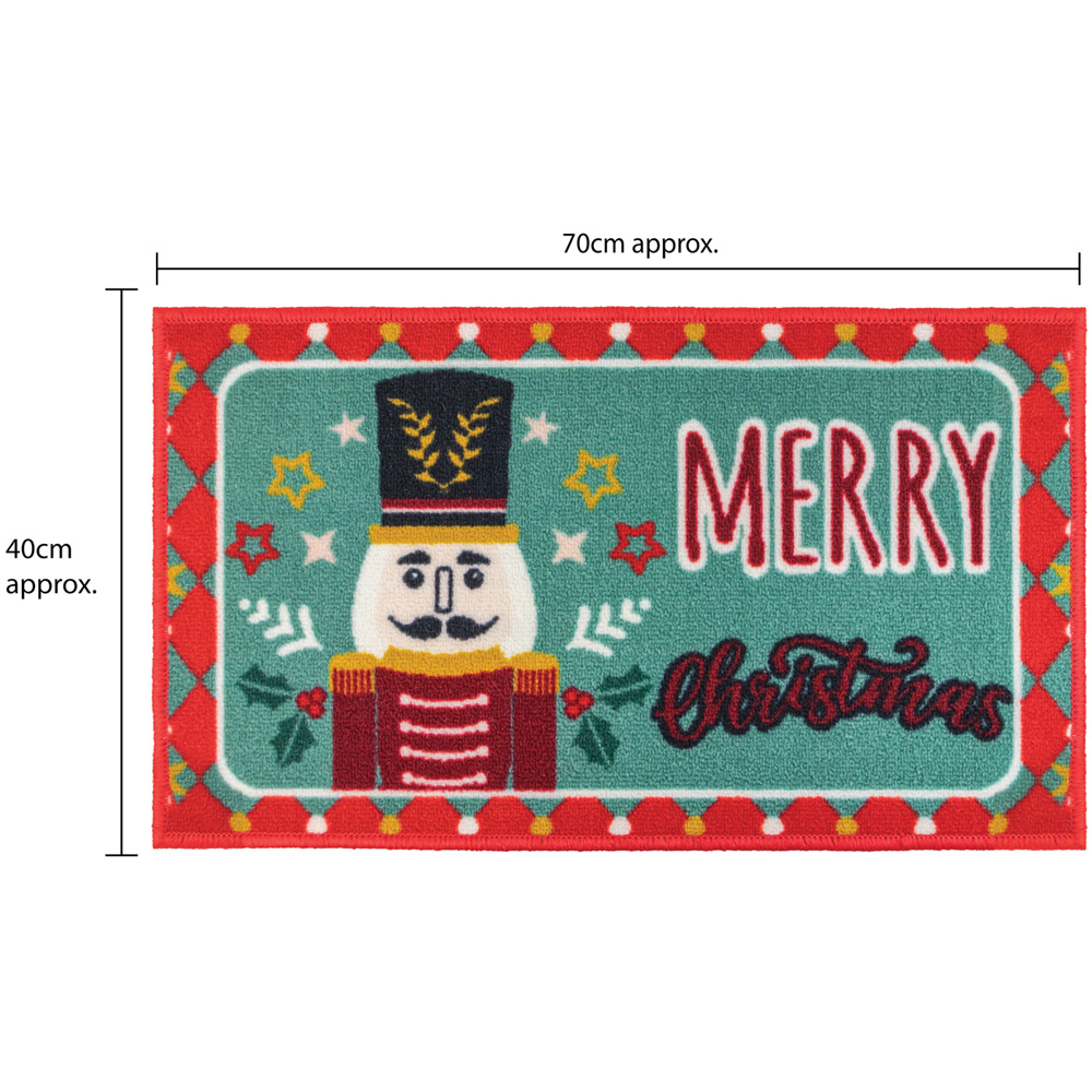 JVL Premium Christmas Nutcracker Nylon Pile Non Slip Indoor Mat 40 x 70cm Image 8
