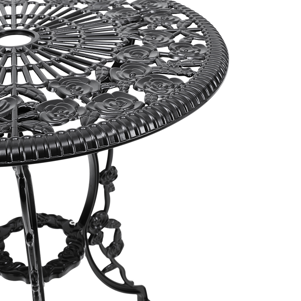 Living and Home 2 Seater Rose Cast Aluminium Bistro Set Image 5