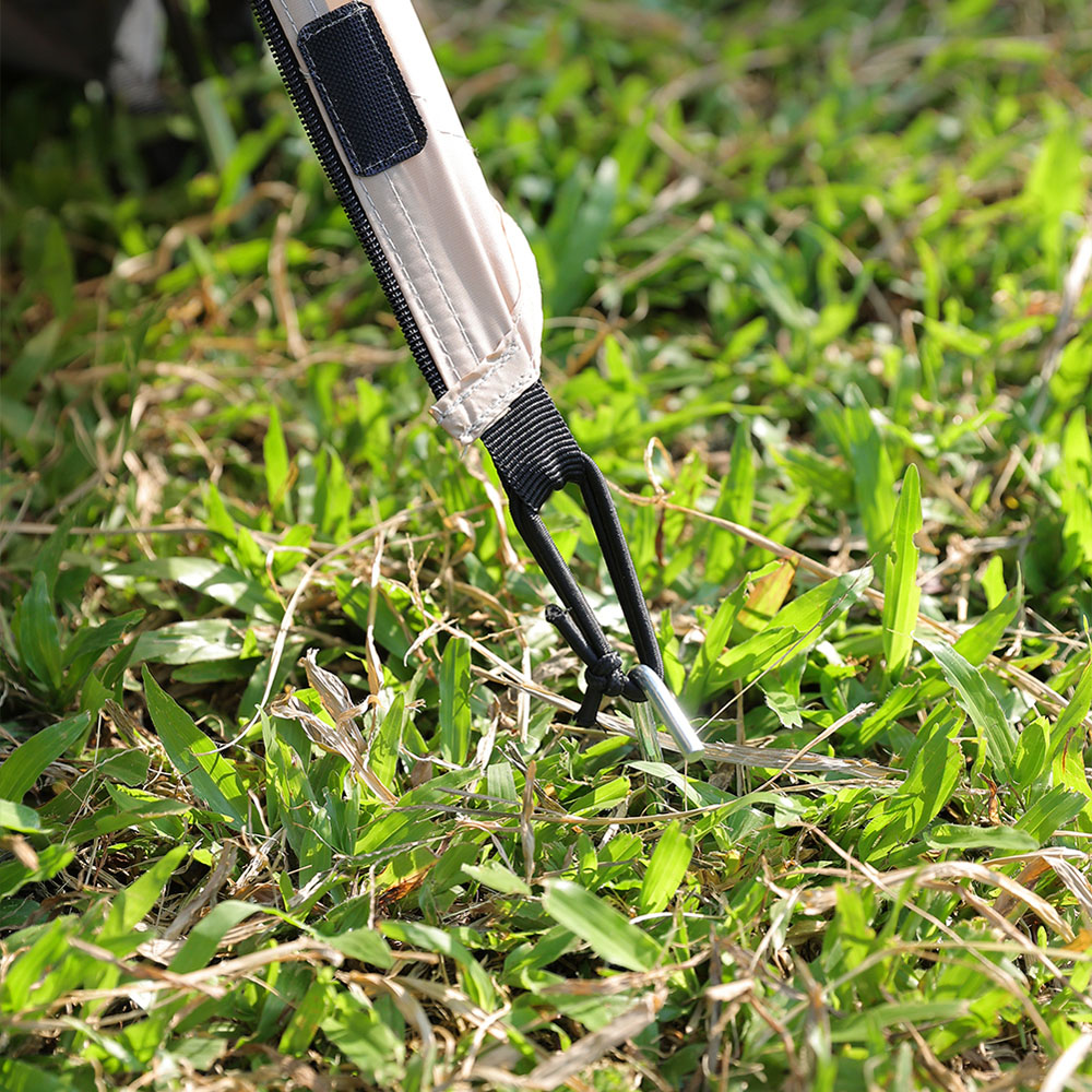 Living and Home 2 Person Khaki Waterproof Camping Tent with Extended Shade Image 5