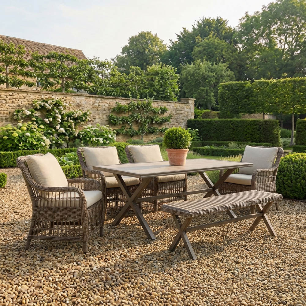 Virginia Dining Set Brown Image 6