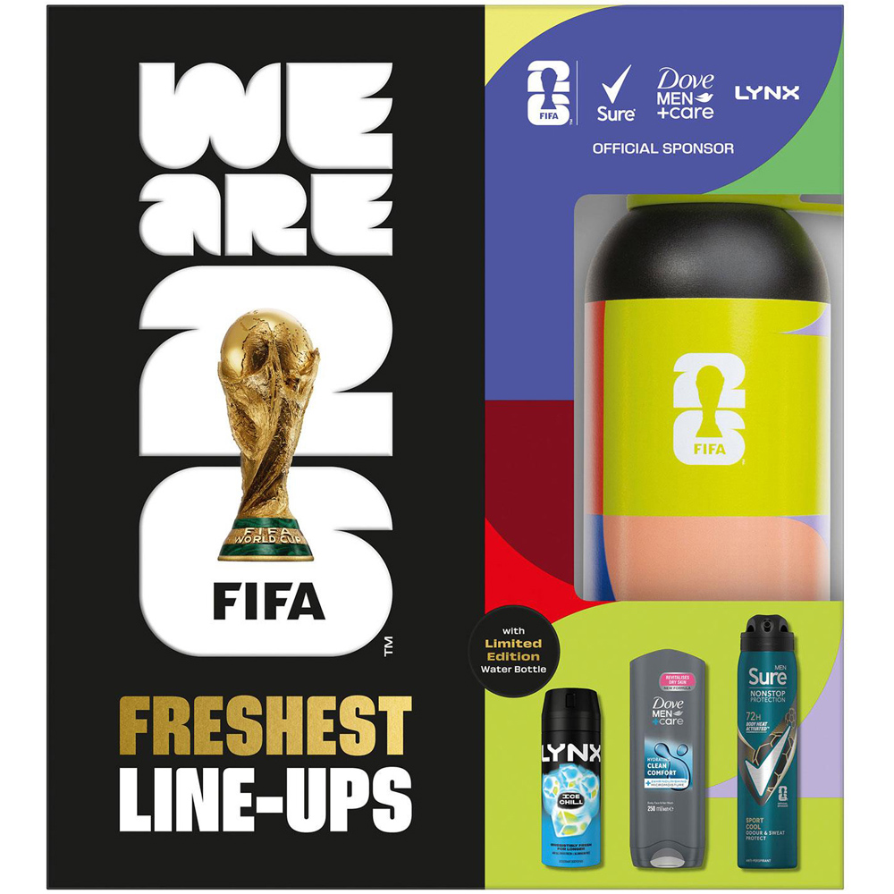 Sure FIFA Freshest Line-Ups Bodywash and Bodyspray with Water Bottle Gift Set for Him Image 1