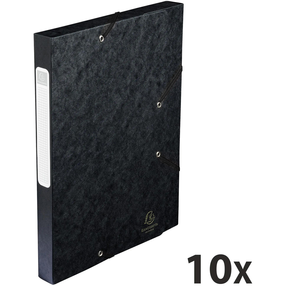 Exacompta A4 Black Pressboard Box File 10 Pack Image 7