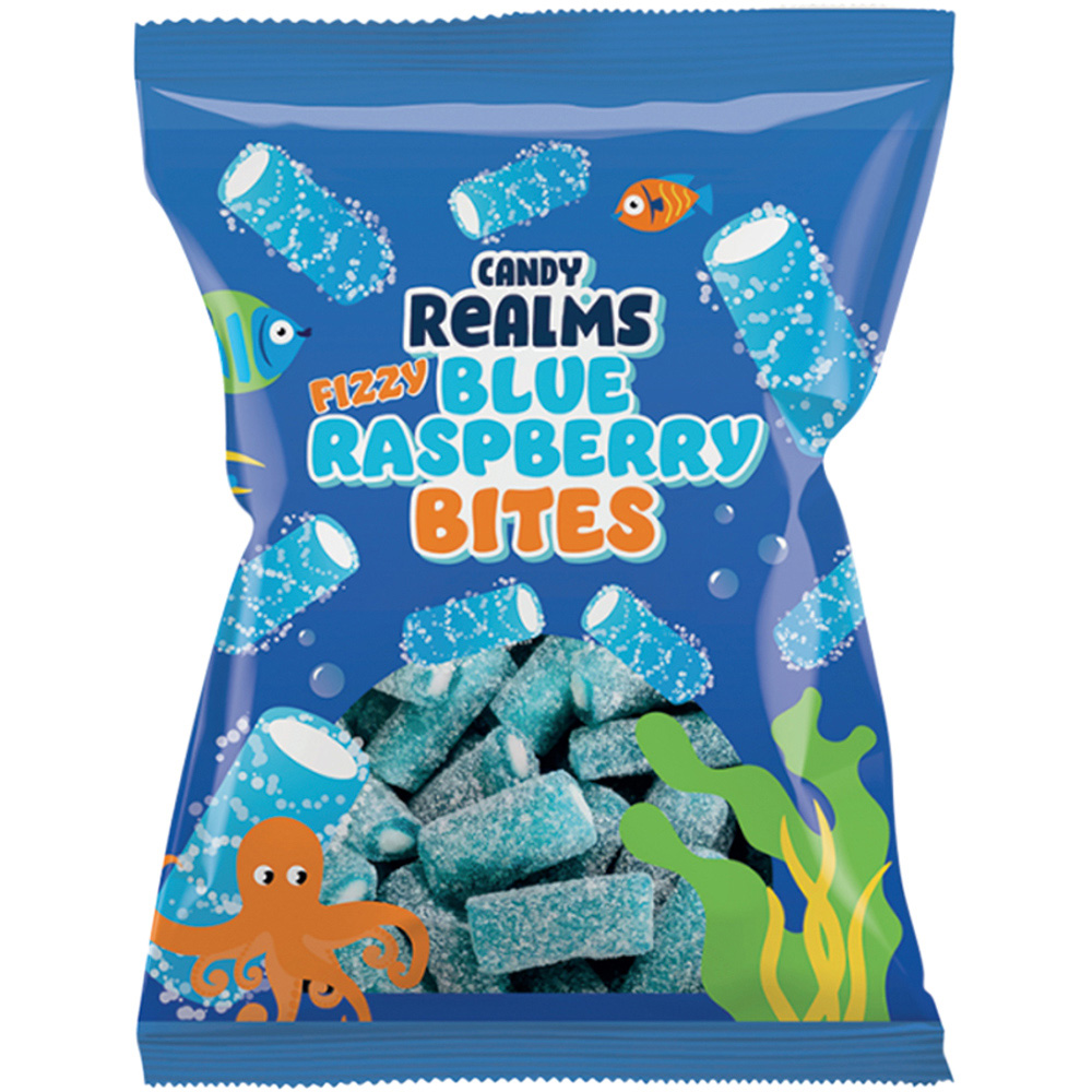 Candy Realms Fizzy Blue Raspberry Bites 170g Image