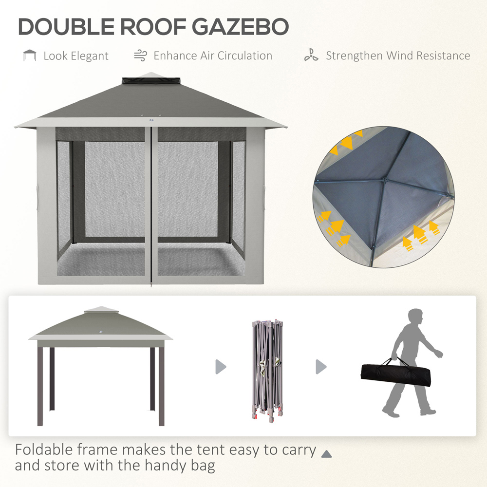 Outsunny Dark Grey Pop Up Canopy Tent Image 4