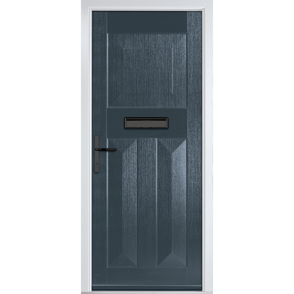Crystal-Direct Eaton Solid Anthracite Grey GRP None Glass Right Hand Open Front Door 890 x 2090mm Image 1