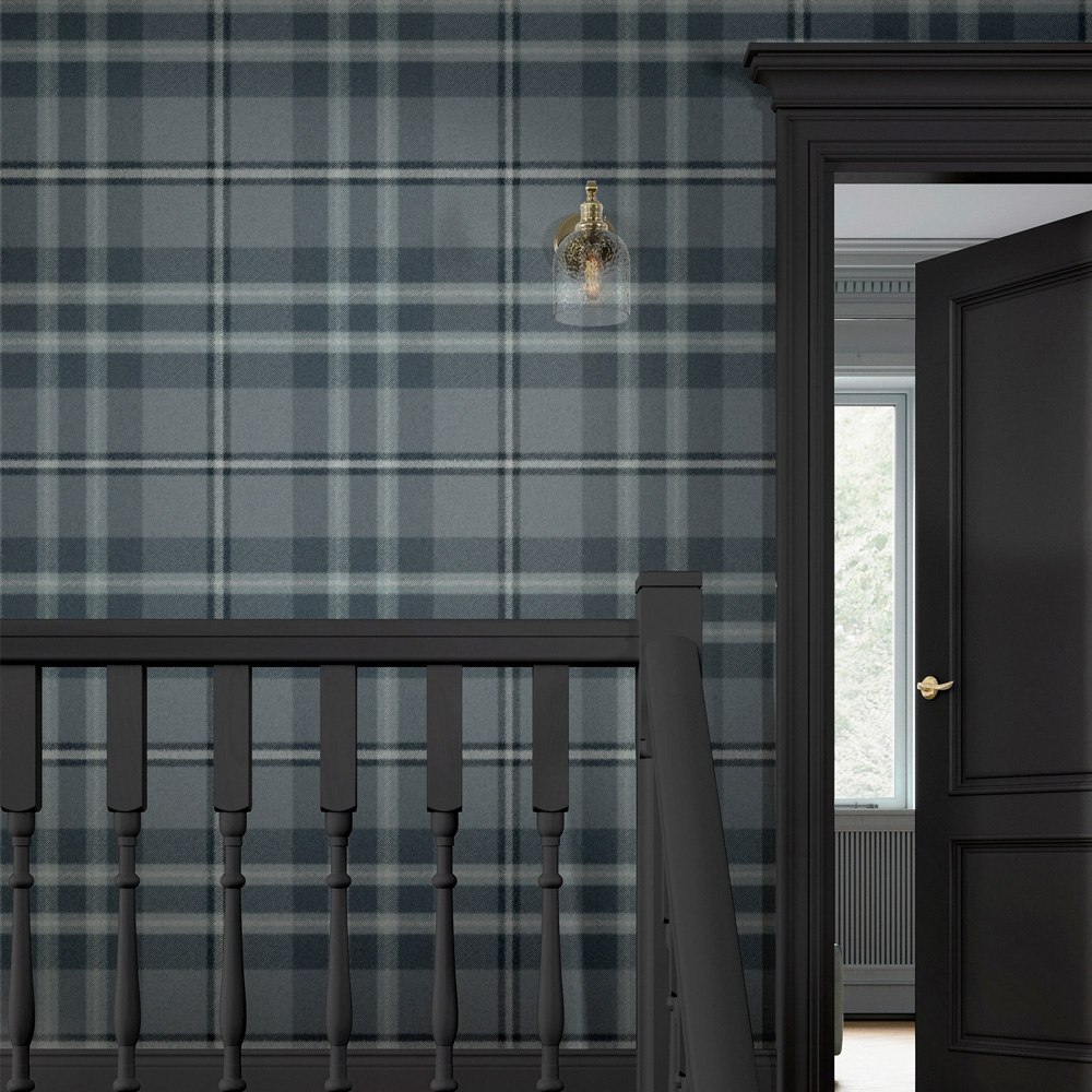 Superfresco Easy Eildon Weave Archival Blue Wallpaper Image 3