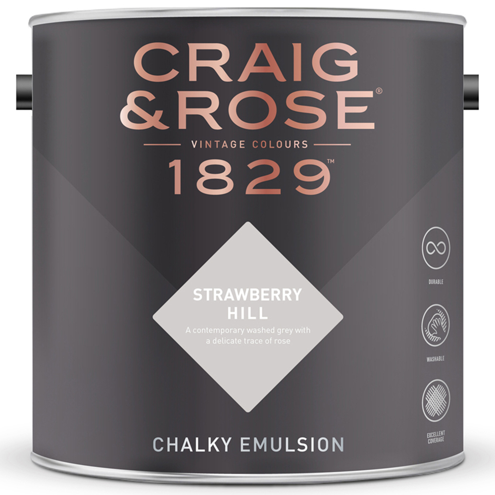 Craig & Rose Walls and Ceilings Strawberry Hill Chalky Emulsion Paint 5L Image 2