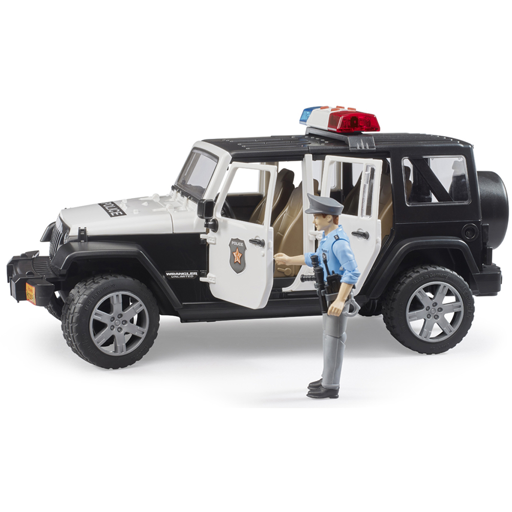 Bruder Kids Jeep Wrangler Unlimited Rubicon Police Officer Emergency Response Playset Model Image 5