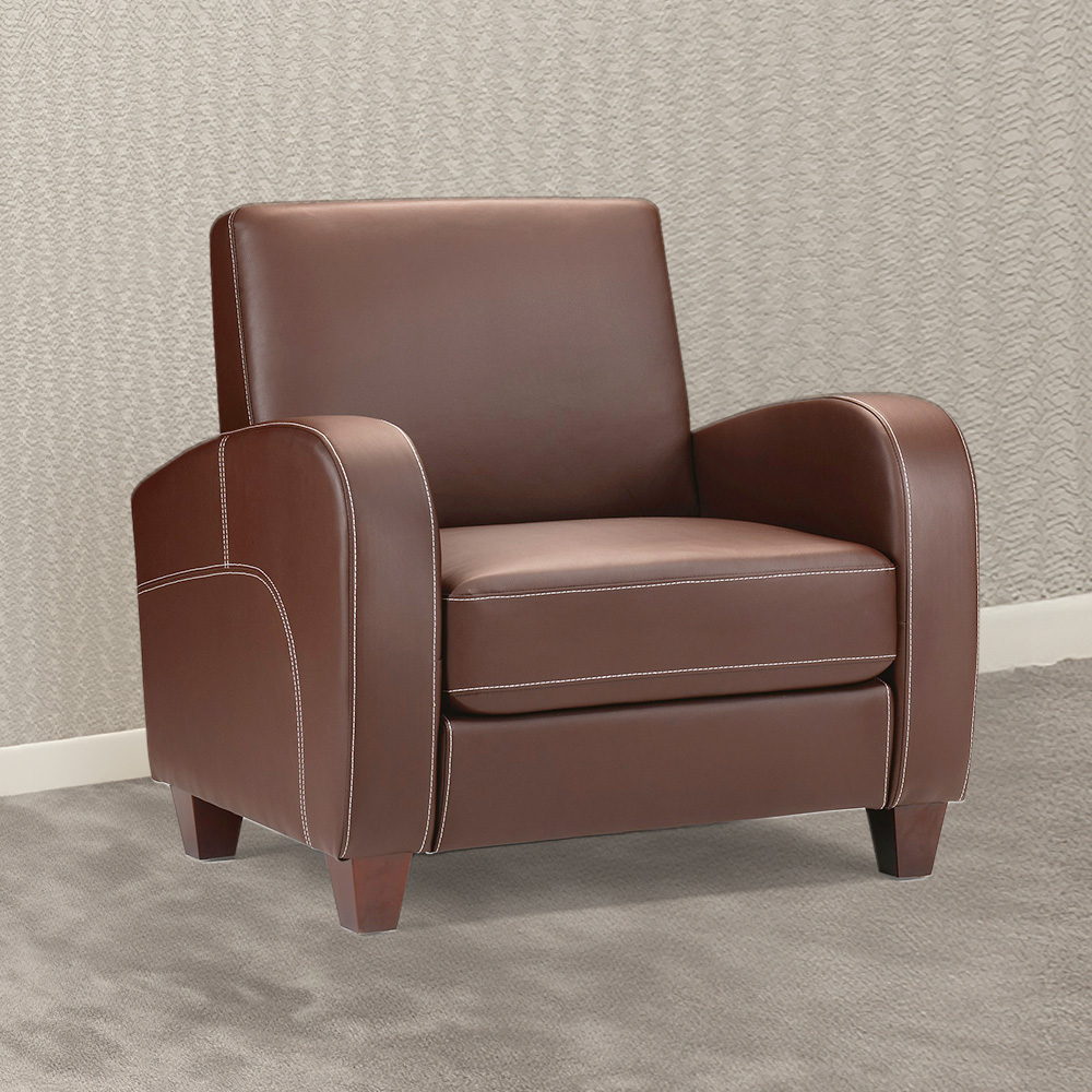 Julian Bowen Vivo Brown Faux Leather Chair Image 1