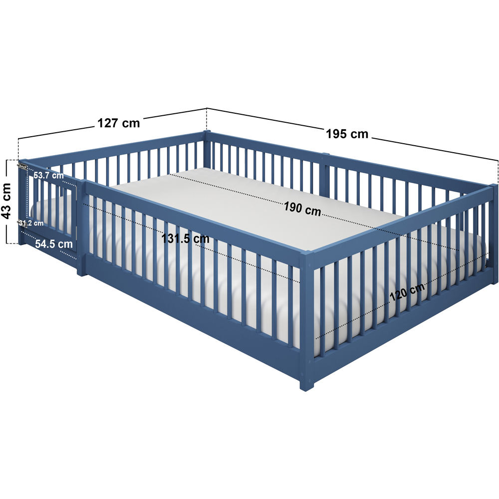 Flair Imogen Small Double Blue Montessori Toddler Floor Bed Image 6