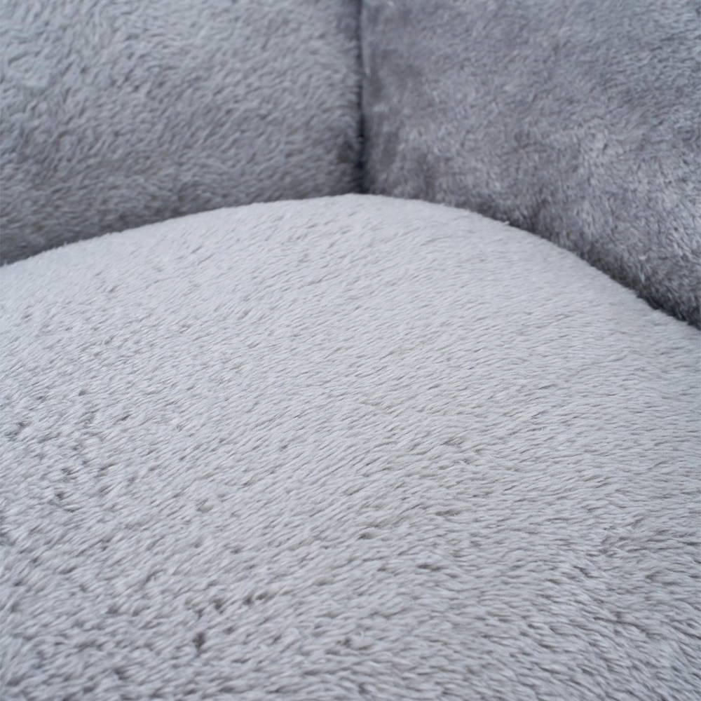 H&O Direct 50cm Grey Ultra Soft Chenille Dog Bed Image 4