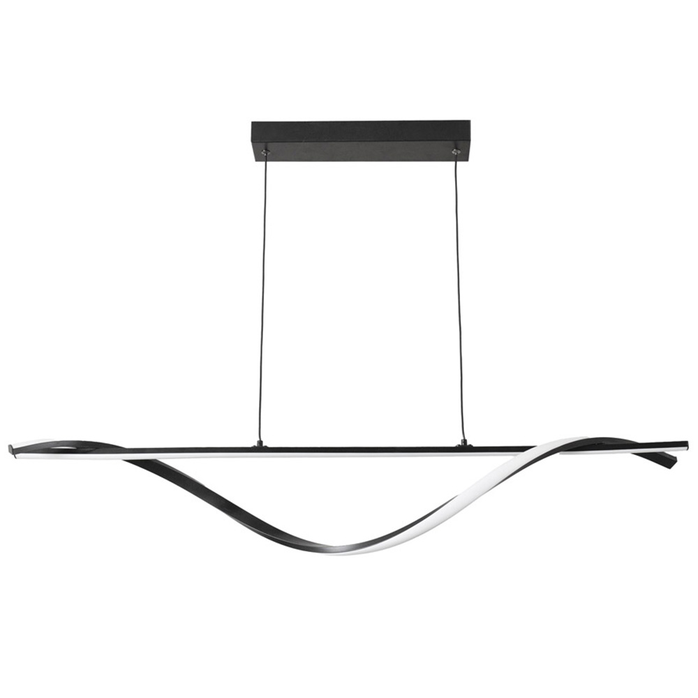 ValueLights Infinity Black Twisted Bar Integrated LED Ceiling Light Image 1