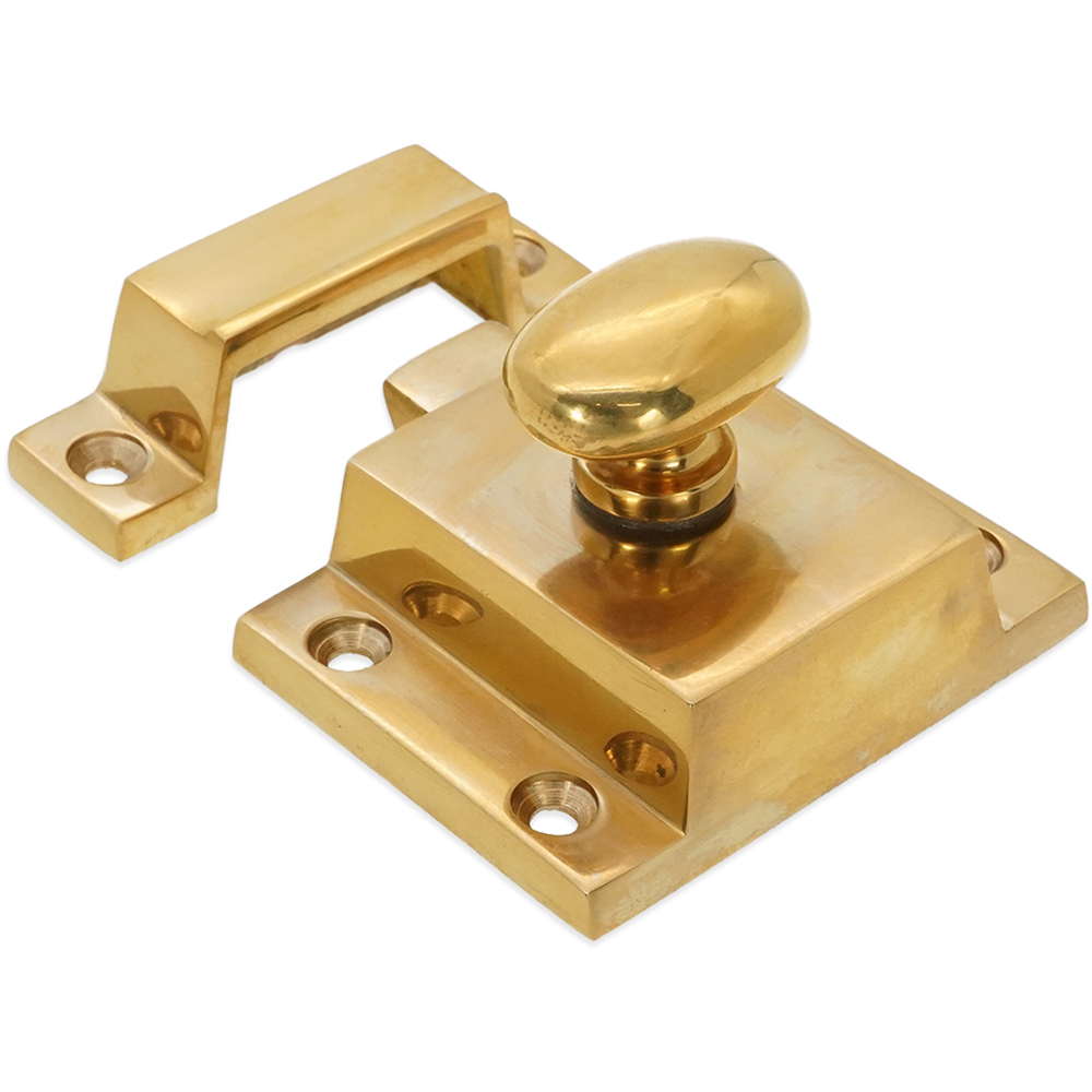 Spira Brass Polished Brass Unlacquered Cupboard Catch Image 3
