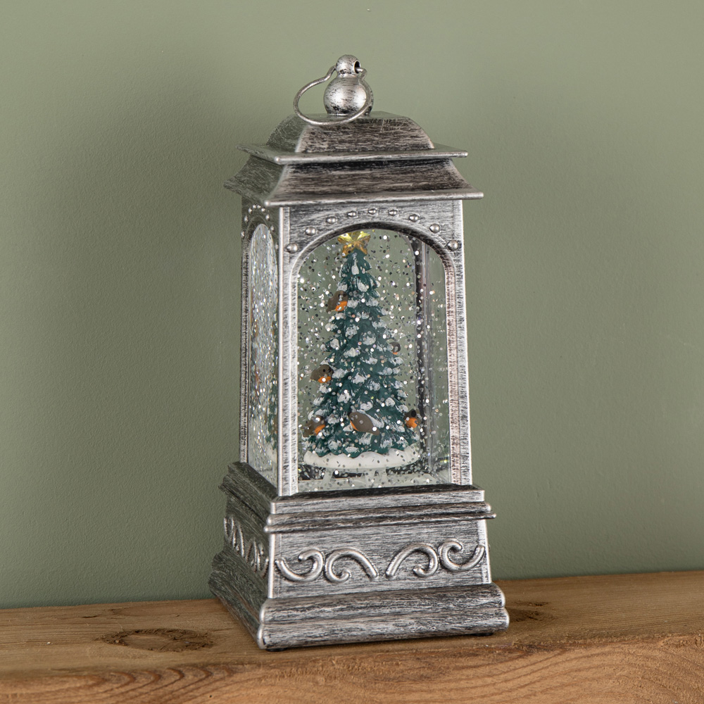Samuel Alexander White LED Robins on Christmas Tree Silver Water Spinner 21cm Image 4