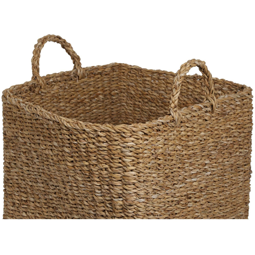 Set of 2 Square Bohomian Seagrass Baskets - Natural Image 3