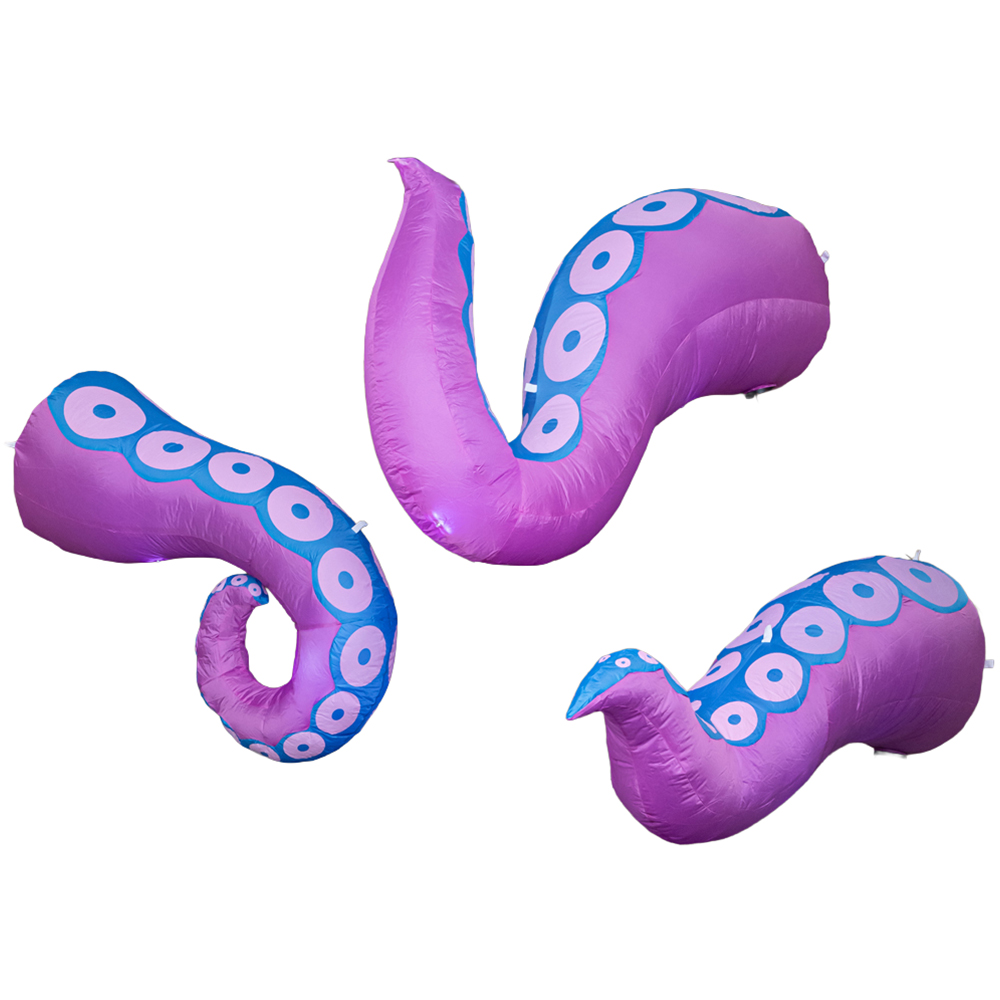 Samuel Alexander LED Large Inflatable Octopus Tentacles Halloween Decoration 3 Pack Image 1