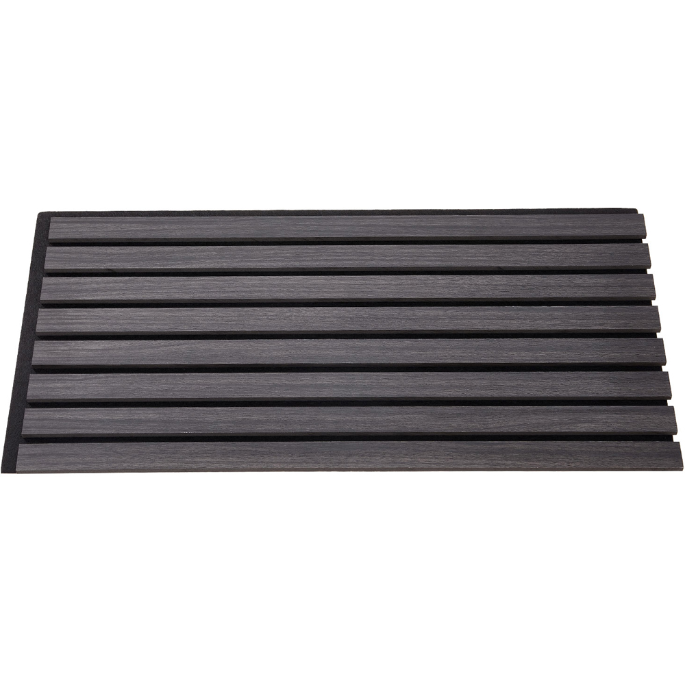 Living and Home Black Acoustic Wood Slat Wall Panel 60 x 30cm 8 Pack Image 2