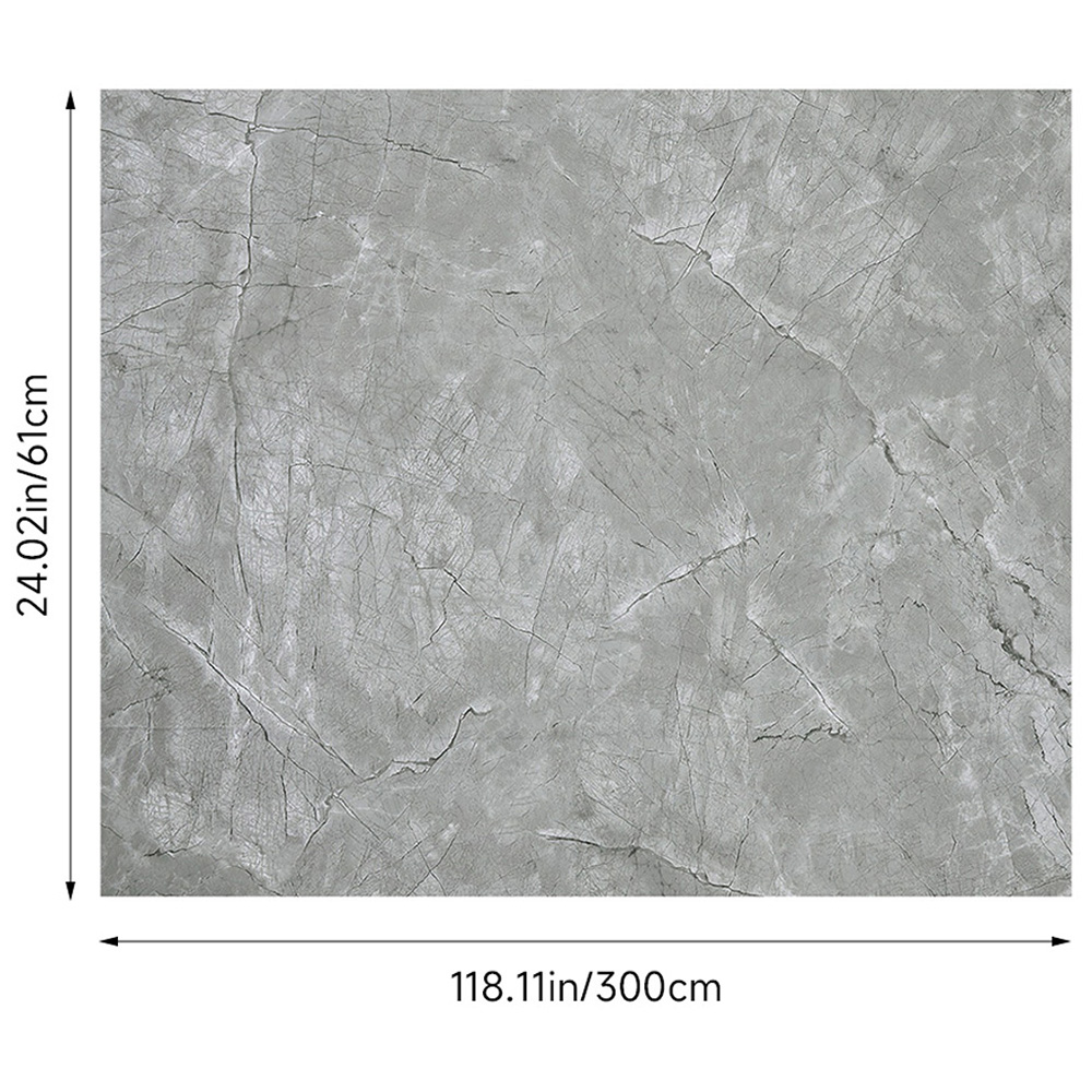 Living and Home Marble Effect Grey PVC Self Adhesive Wallpaper Image 7