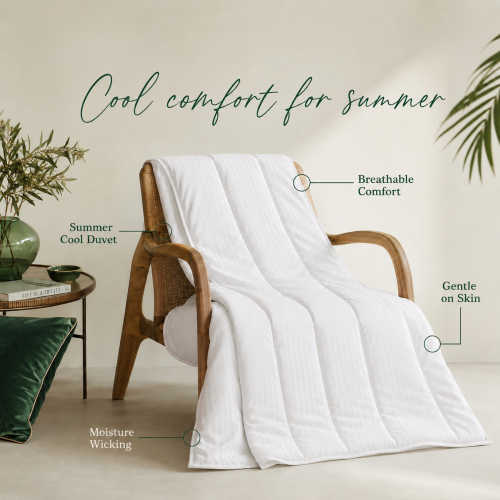 Opulent Home Single White Hollowfibre Anti-Allergy Summer Duvet 1 Tog Image 6