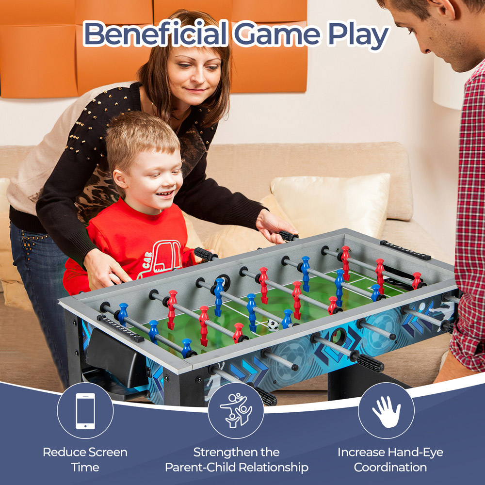 Costway Soccer Table Game with 2 Footballs and Smooth Handle Image 5